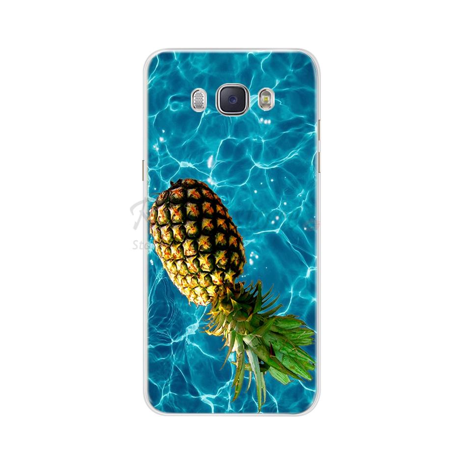 For Funda Samsung Galaxy J5 2016 Case J510 J510F Cover Flowers Painted Back Protective Phone Case For Coque Samsung J5 2016 Case