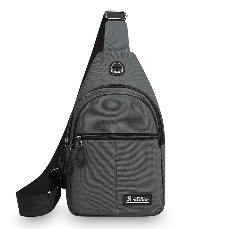 Waterproof Nylon Chest  Bag - Men's Crossbody Sling Backpack, Compact Shoulder Messenger Bag, Travel & Outdoor Hiking Pack