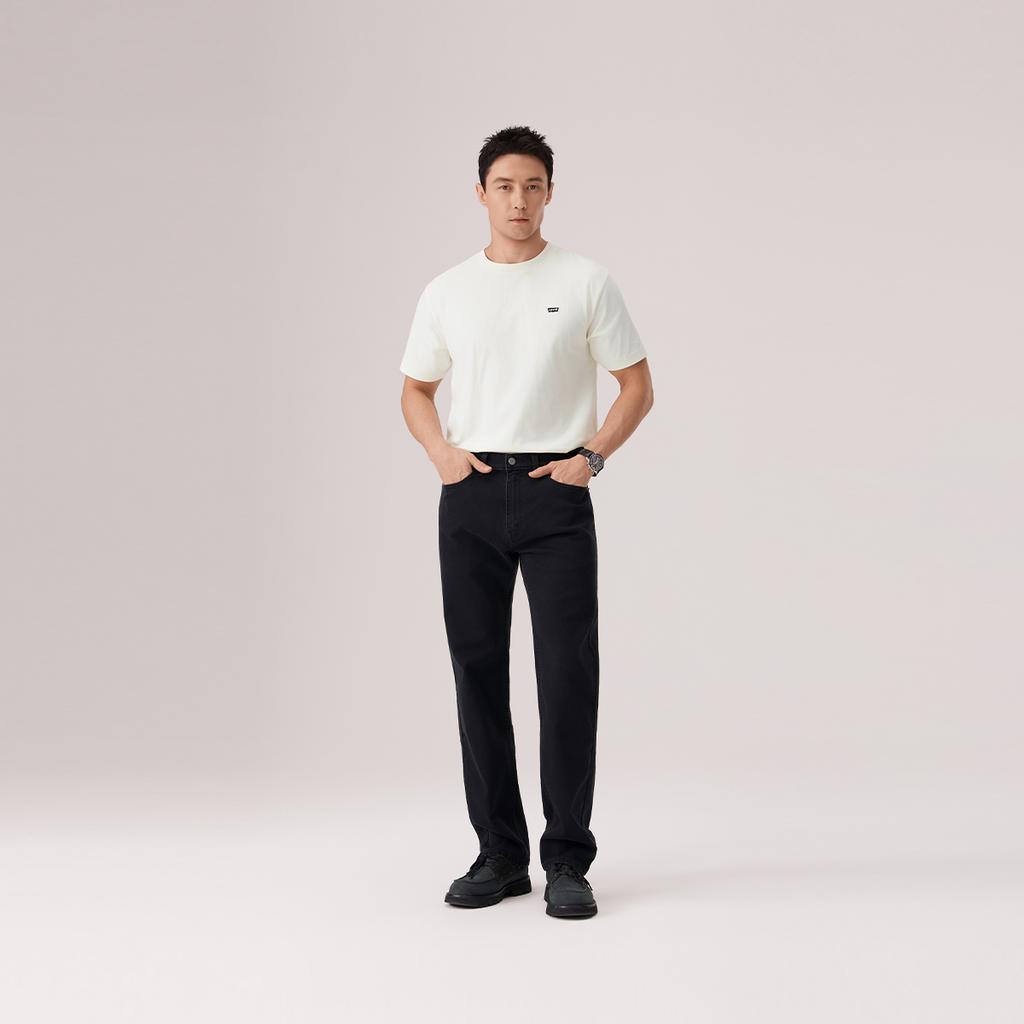 Levis Standard American Casual Soft Comfortable Round Neck Cream Short Sleeve T-Shirt Unisex Tops 004ZU-0007