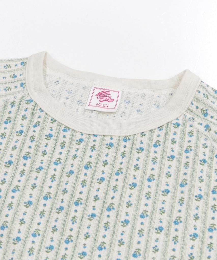 Morgan Striped Waffle Floral Raglan Long J.E. Women's T-Shirt (Pack)