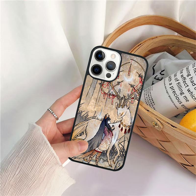 Kitsune Fox Art Celular Mobile Smartphone Cases For iPhone 17 Air 16 15 14 12 13 11 Pro MAX Plus Coque Fundas
