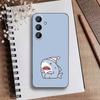 Cute Shark Phone Case For Samsung Galaxy A73,A21s,A22,A31,A52,A53,A71,A41Soft Black Shell