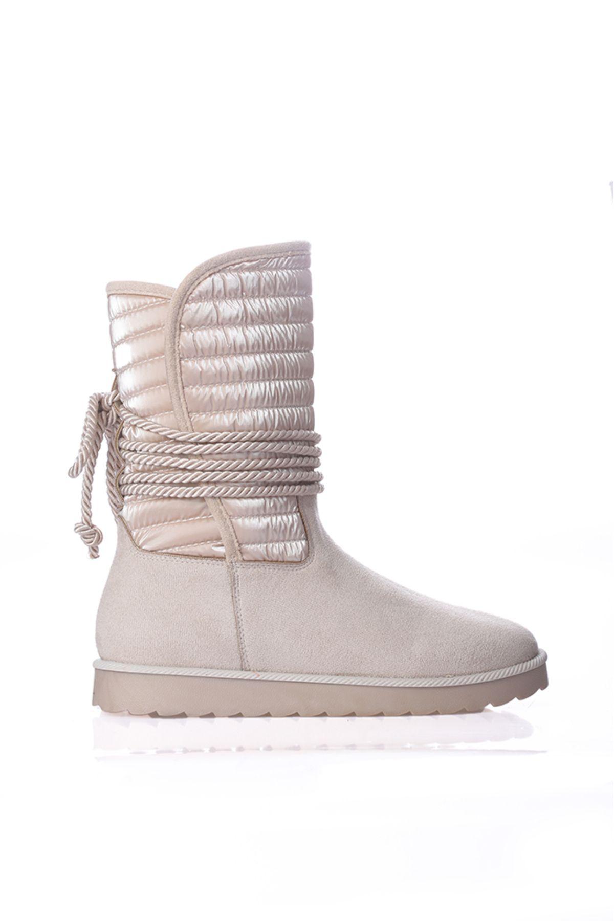 

Women Modern Stylish Fashion Genuine Leather Lace-Up Warm Lined Cream Women s Boots 36