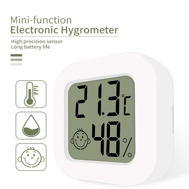 

1PC Multifunctional Temperature and Humidity Meter Indoor Household Use Large Screen Smiling Face Electronic Digital Hygrometer