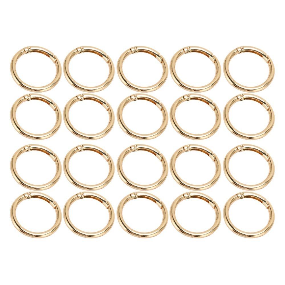 

20pcs Silver Spring O Rings Gold Spring Clasps Jewelry Tools Snap Hooks Keychain золотий