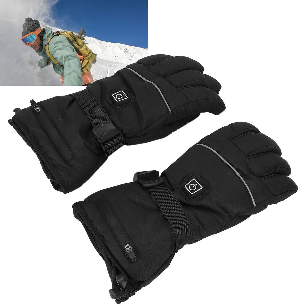 Electric Heated Gloves Temperature Adjustable Touchscreen Gloves Waterproof Warm Gloves