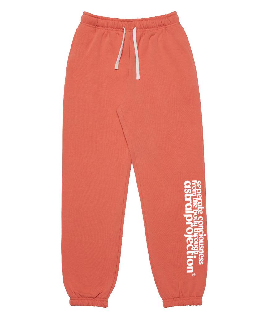 ASTRAL PROJECTION Astral Lettering Comfortable Training Sweat Jogger Pants_Coral