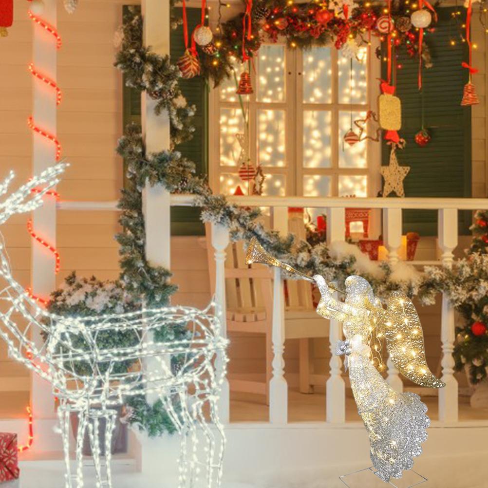 LED Anioł Dekoracja Ogrodowa Świecący Akrylowy Ornament Anioła do Dekoracji Ogrodu Podwórza