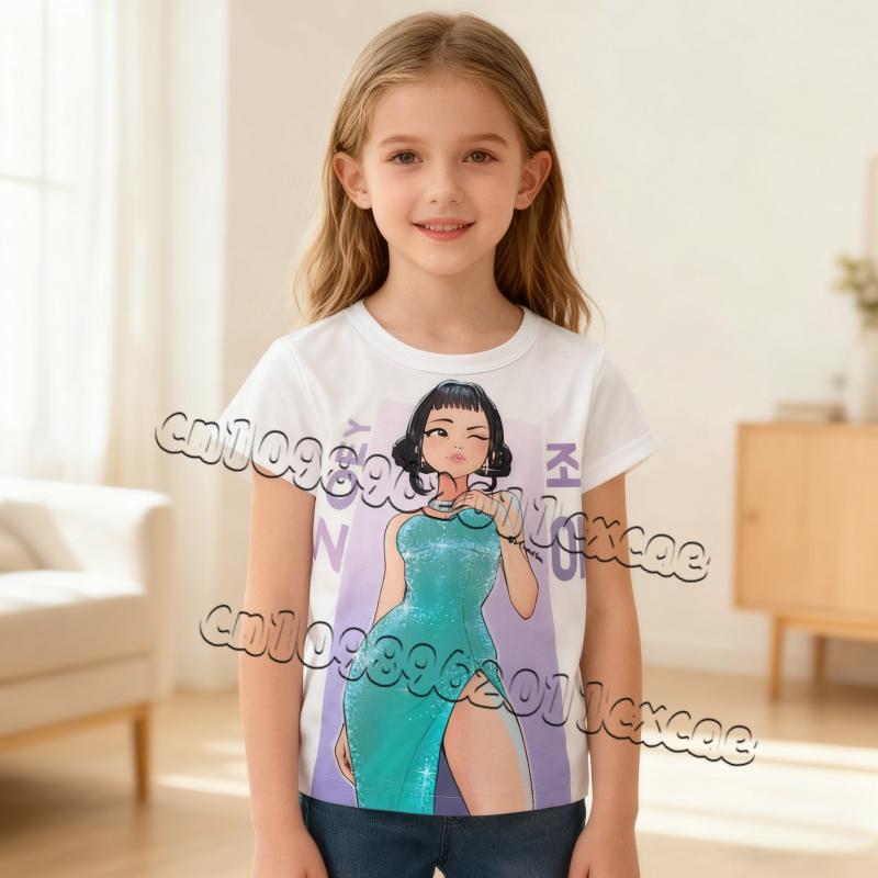 Witch Hunting Team Short Sleeved T-shirt Women's 3D Printed Loose Personalized Trendy Adult and Children's Versatile Top