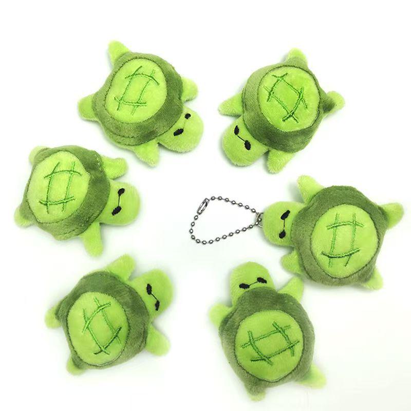 Cute Turtle Plush Pendant Keychain - Cartoon Backpack Charm & Small Gift for Kids