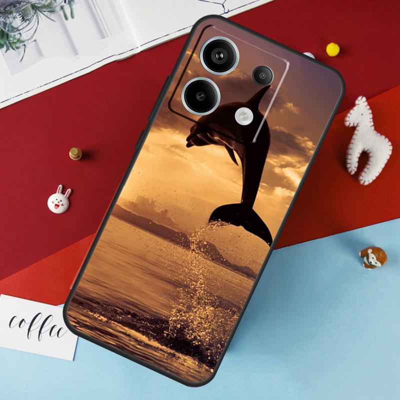 Animal Dolphin Case For Xiaomi Redmi Note 14 Pro 13 12 11 10 15 Pro Plus Redmi 15 14C 10C 12C 13C 15C Cover