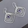 Iolite Gemstone 925 Solid Sterling Silver Handmade Awesome Jewelry Gift For Mother Earrings