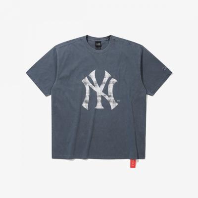 New Era Mlb New York Yankees Big Logo PigmenT T shirT Team Navy 15147555