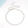 Adjustable Metal Pearl Waist Chain Flower Pattern Geometric Hollow Belly Chain for Women Casual Outfit Party Gift