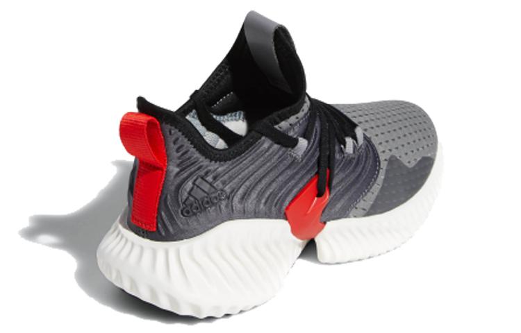 adidas Alphabounce Instinct CC J Low Top Kids' Running Shoes Gray Red Teenagers F36807
