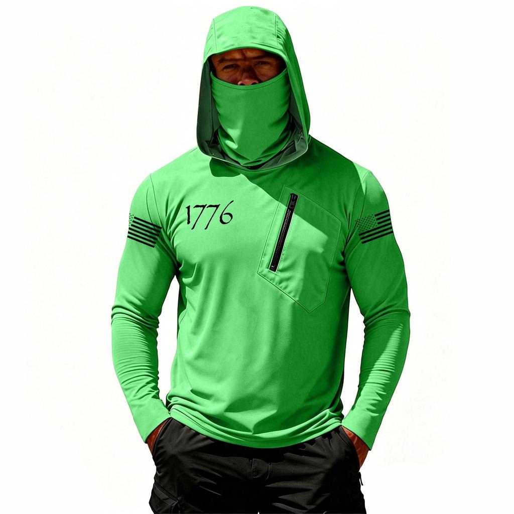 Men's Casual Hooded Long Sleeve Sunscreen Top