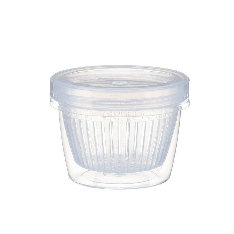 

Портативный двухслойный штабелируемый овальный пластиковый контейнер для хранения свежести имбиря, чеснока и лука