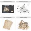 Zestaw puzzli drewnianych 3D Tor kulkowy - Mechaniczny zestaw modelarski dla dorosłych DIY Kolejka górska zabawki prezenty dla chłopców/dziewczynek