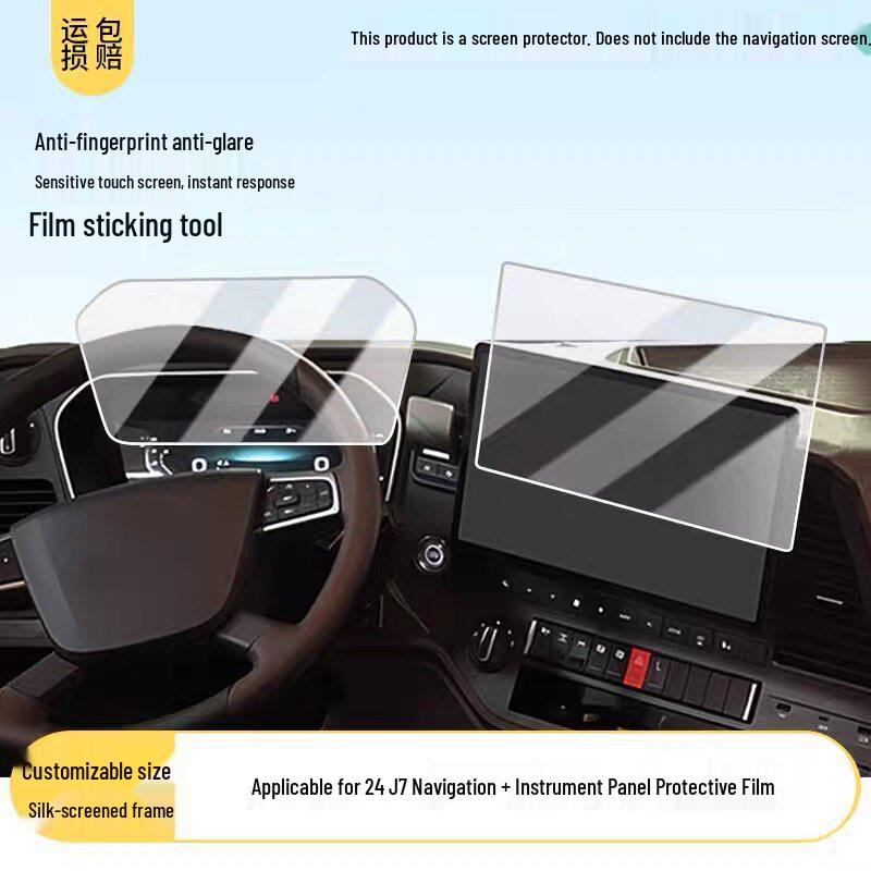Jiefang J7 Screen Protector: Anti-Glare Matte Soft Film for 24 Models' Navigation & Instrument Screens
