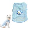 Dog Cooling Shirt Summer Puppy Tank Top Breathable Hollow Sleeveless Vest with Cartoon Dog Pattern for Small Medium Dogs