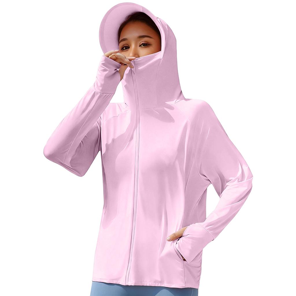 Women's Ice Silk UV Thin Breathable Loose-fitting Cycling Sun Clothing