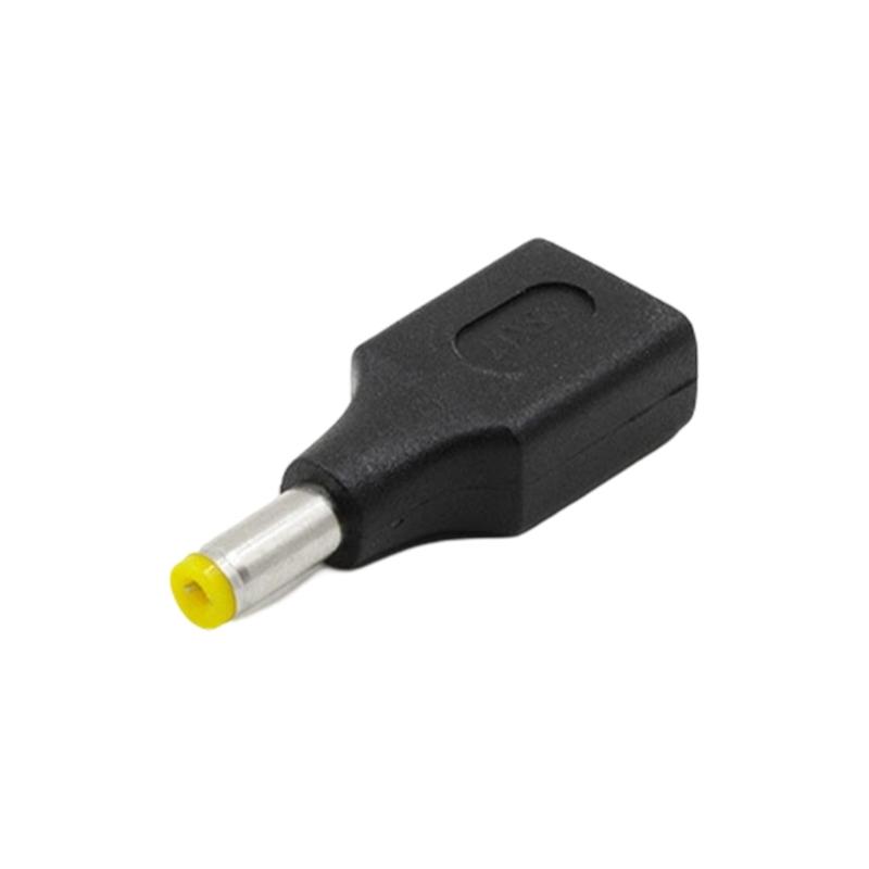 Female USB to Male DC5525/5521/4817/4017/35135/3011/2507/5517 Connector Power Socket Adapter for Laptop Charging