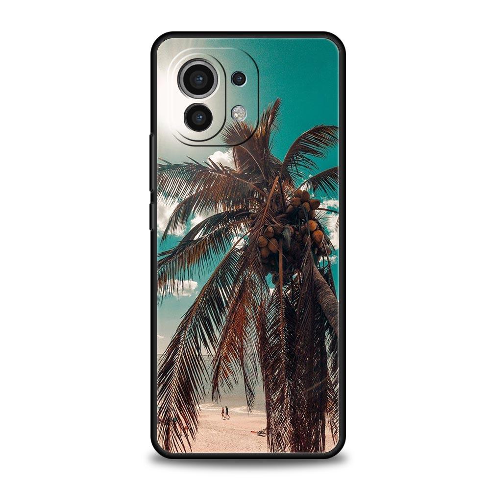Phone Case For Xiaomi Mi 15 14 14T 13T 12T Pro 12 13 11 Lite 5G 11T X6 X5 Pro Soft TPU Cover Coconut Palm Tree