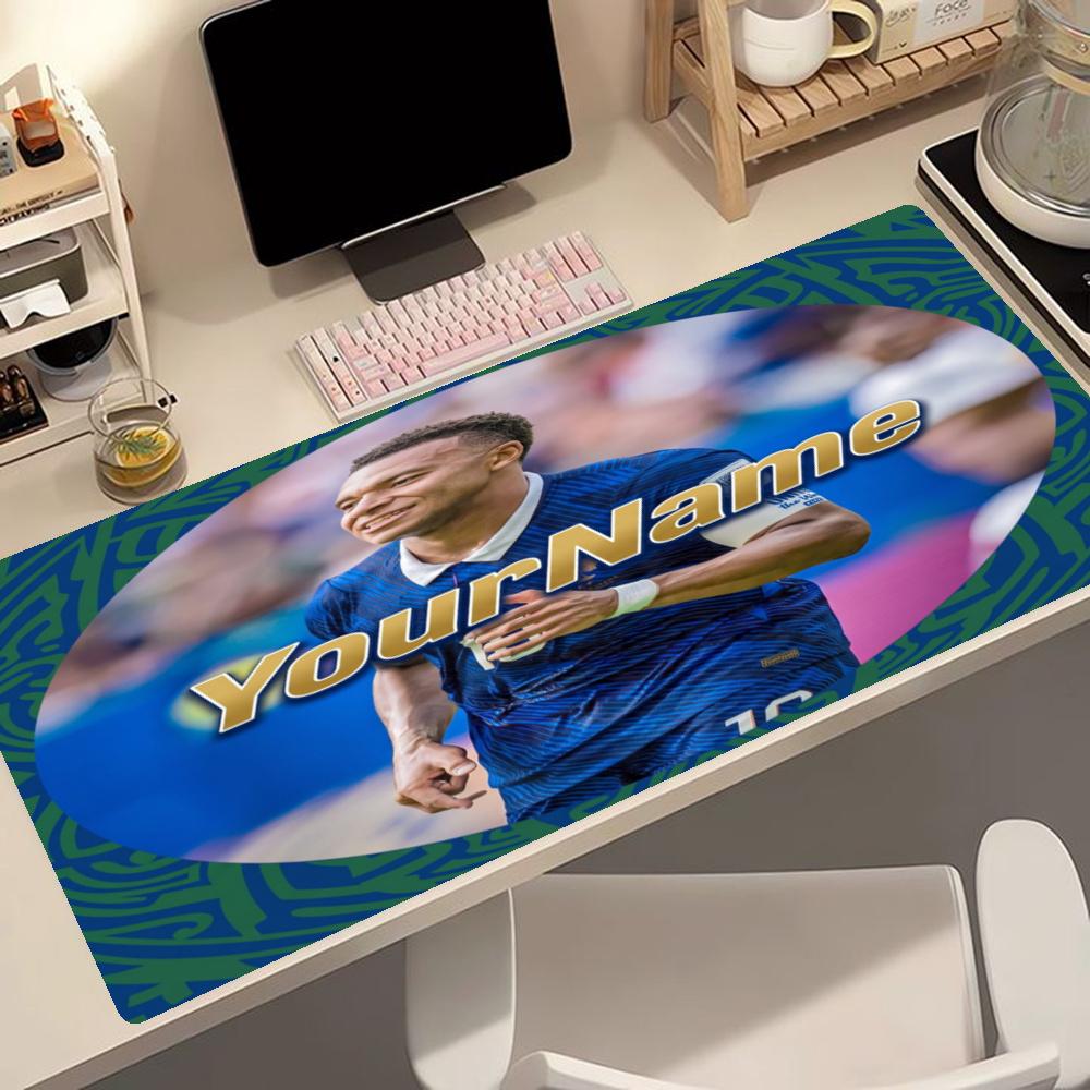 Mbappe Personalized Name Mouse Pad Gamer Mousepad Computer Desk Mat Nonslip Rubber Bottom Suitable For Office Gaming Pc Laptop