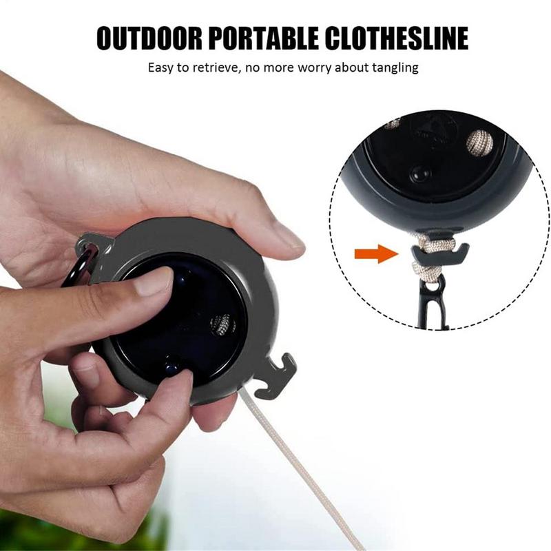 10M Retractable Clothesline Set Washing Line Portable Clothesline Travel Hotel Laundry Drying Rope With Clamps