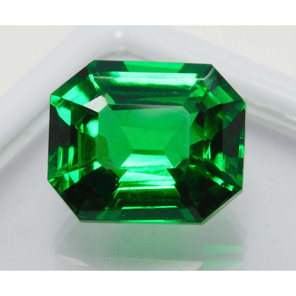 Natural Genuine Tourmaline Green Emerald Cut 10.75 Ct CERTIFIED Loose Gemstone A-2136