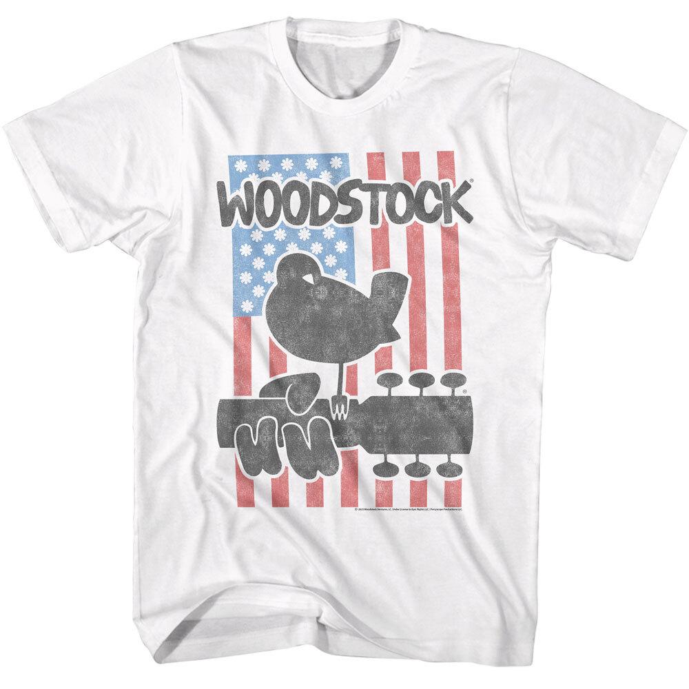 Woodstock Flower Flag 3 Days Of Peace & Music Men s T Shirt Rock & Soul Music Unisex T-Shirt L
