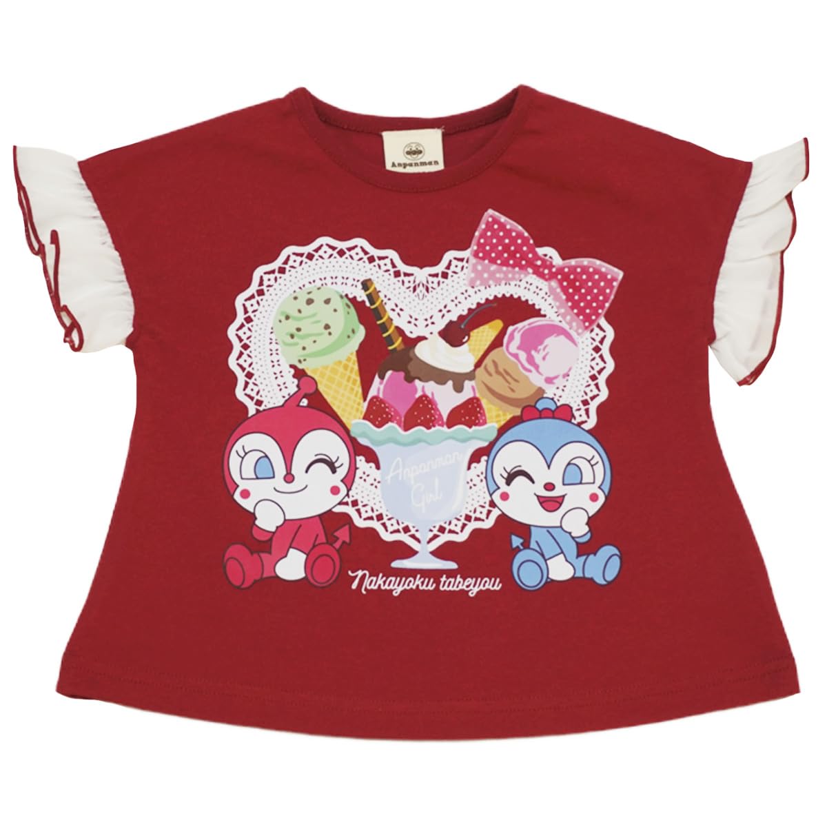 

Bandai Classic jksa3076 Summer Anpanman Chiffon Short Sleeve T-Shirt, Baby, Red
