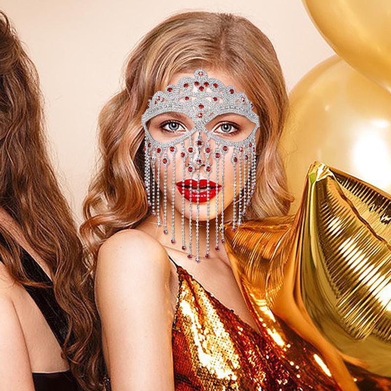 Luxurious European & American Style Fringe Face Mask for Sexy & Fashionable Party and Cartoon Decor
