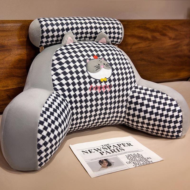 Bedside Cushion Soft Bag Waist Protection Large Backrest Pad Sofa Pillow Throw Pillow Student Dormitory Child Bed Reading Pillow