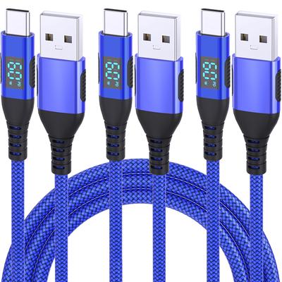 USB A To USB C Cable 60W Fast Charging Nylon Braided Type C To USB Charger Suitable for iPhone 15 15 Plus 15