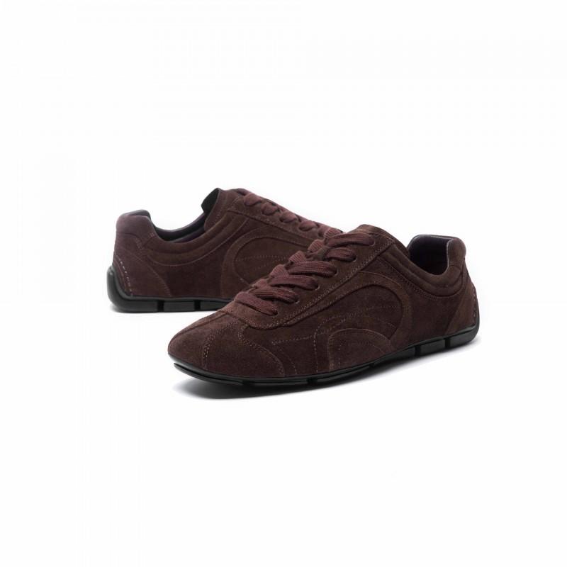 Mens Minimalist Retro Training Sneakers Comfortable Rubber Sole Casual Low-Heel Round-Toe Derby Style Shoes