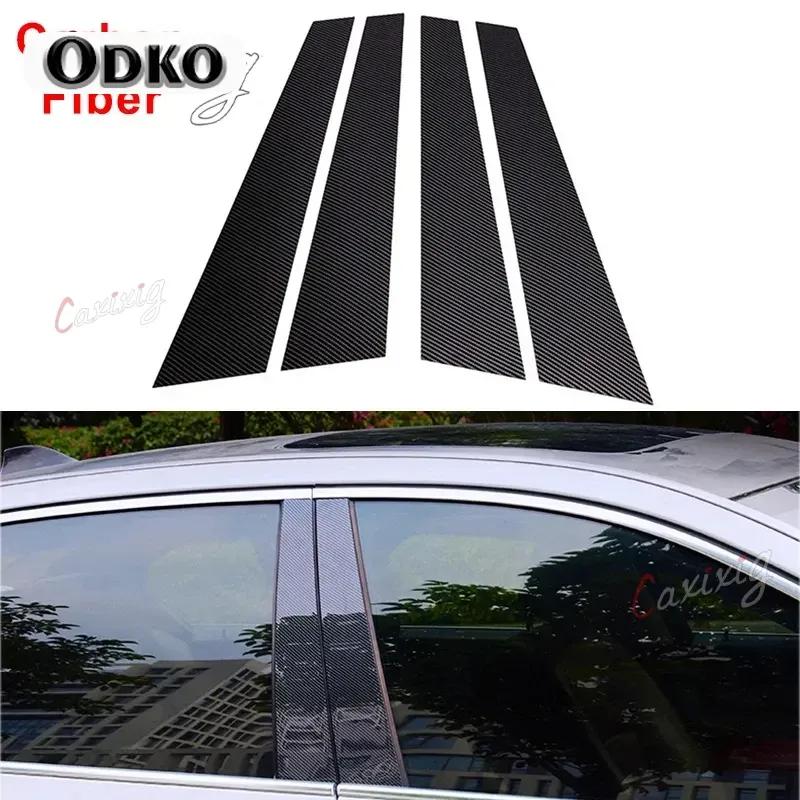 Car Window B-Pillars Decorative Stickers For Volkswagen VW Golf 6 7 8 MK6 MK7 MK8 Door Pillars Post Trim Car Styling Accessories