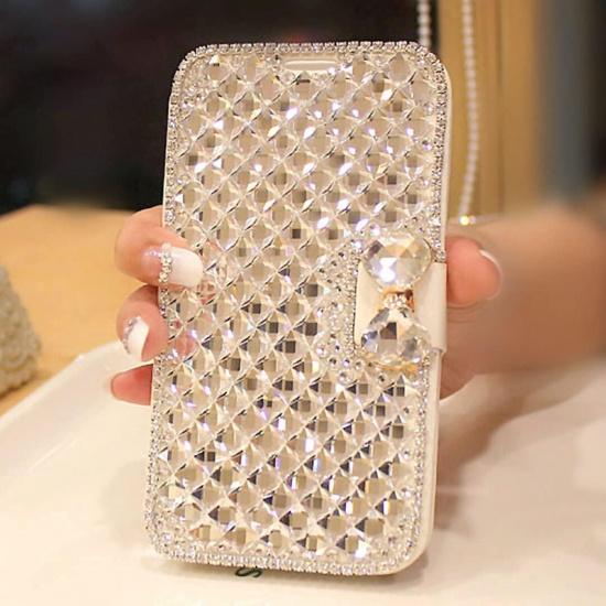 Compatible with Samsung Galaxy S21 5G Bling Wallet Case (Silver)