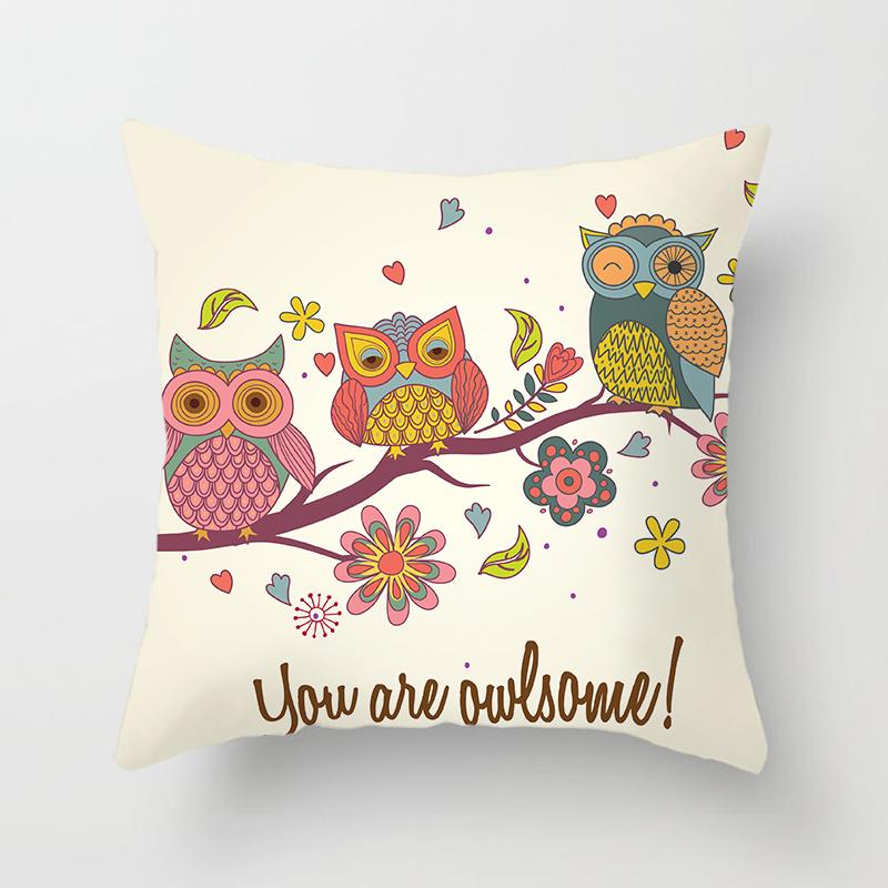 Love Tree Square Pillowcase Car Sofa Office Chair Pillowcase Simple Home Decor Ornaments