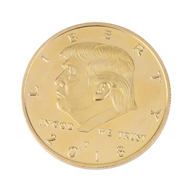 

Памятная монета с фото Трампа