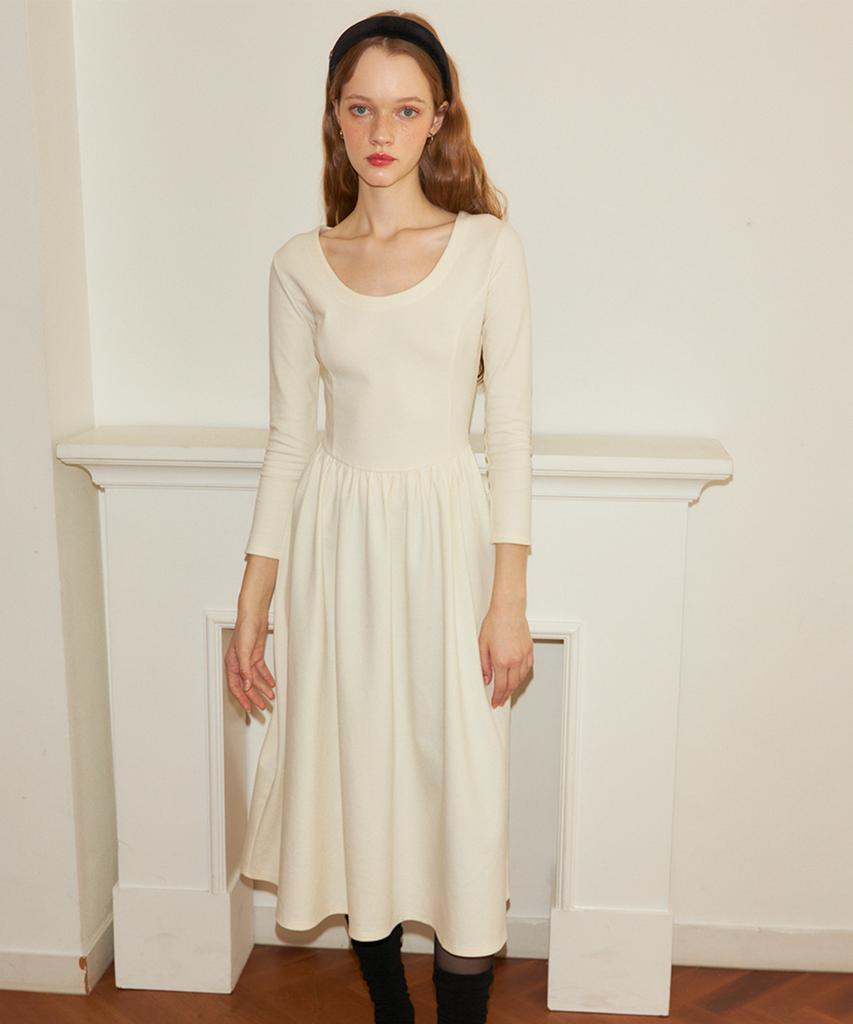 Salon De Yon Basic Ballet Core Dress_ Ivory
