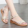 Dame Sommersandaler Ekte Skinn Dame Sko Sandaler Plus Size Fashion Wedge Sklisikker mor Damesandaler