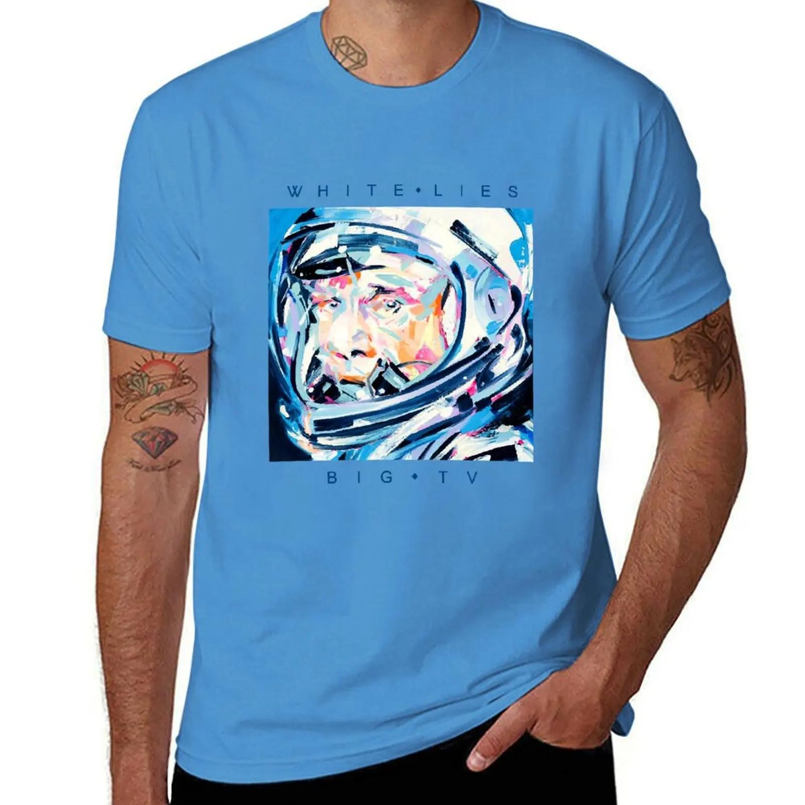 WHITE LIES BAND BIG TV T-Shirt shirts graphic tees oversized t shirt boys animal print plus sizes funny t shirts men S
