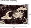 VIKAMA Healing Sun Moon and Stars Tapestry Living Room Bedroom InstagramStyle Warm and Soothing Background Decor