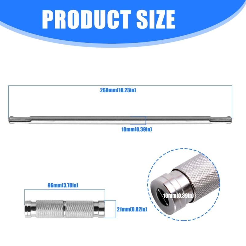 Rapidly change Extension Rod Double Round Shank for Impacts Tool Heavy dutys PLus To Plus Mount Connector Plugs