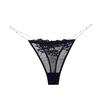 Sexy Ladies Solid Color Chain Thong Low Waist Transparent Temptation Panties Chain V Pants