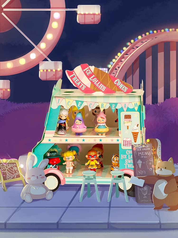 

Figure figure small item storage easy to toy figure display stylish storage figure display shelf case, storage, box, assemble, paper, two-layer, зелёный