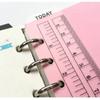 Transparent Loose-leaf Notebook Bookmark Multi-Function 6-Hole Scale Ruler  A5