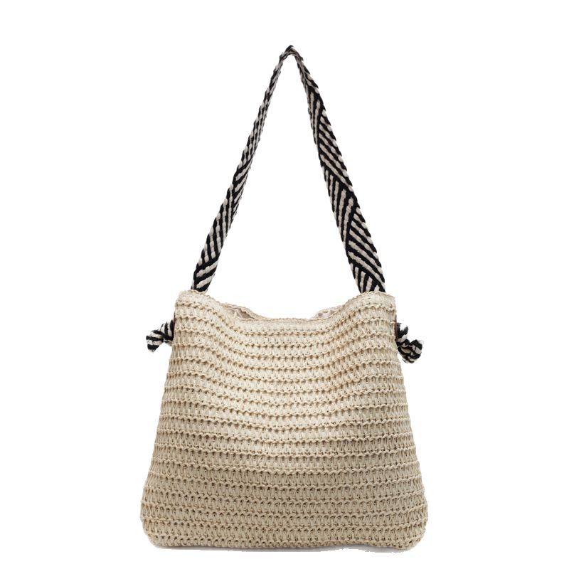 Summer One-shoulder Underarm Straw Bag Women's New Trendy Woven Shoulder Tote Bag Seaside Vacation Beach Bag