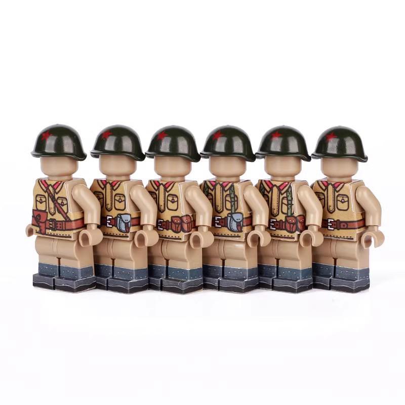 World War I Military Navy Russian, Soviet And British Tank Soldiers Stickers Minifigures Helmet Accessories Small Particles Building Block Toys